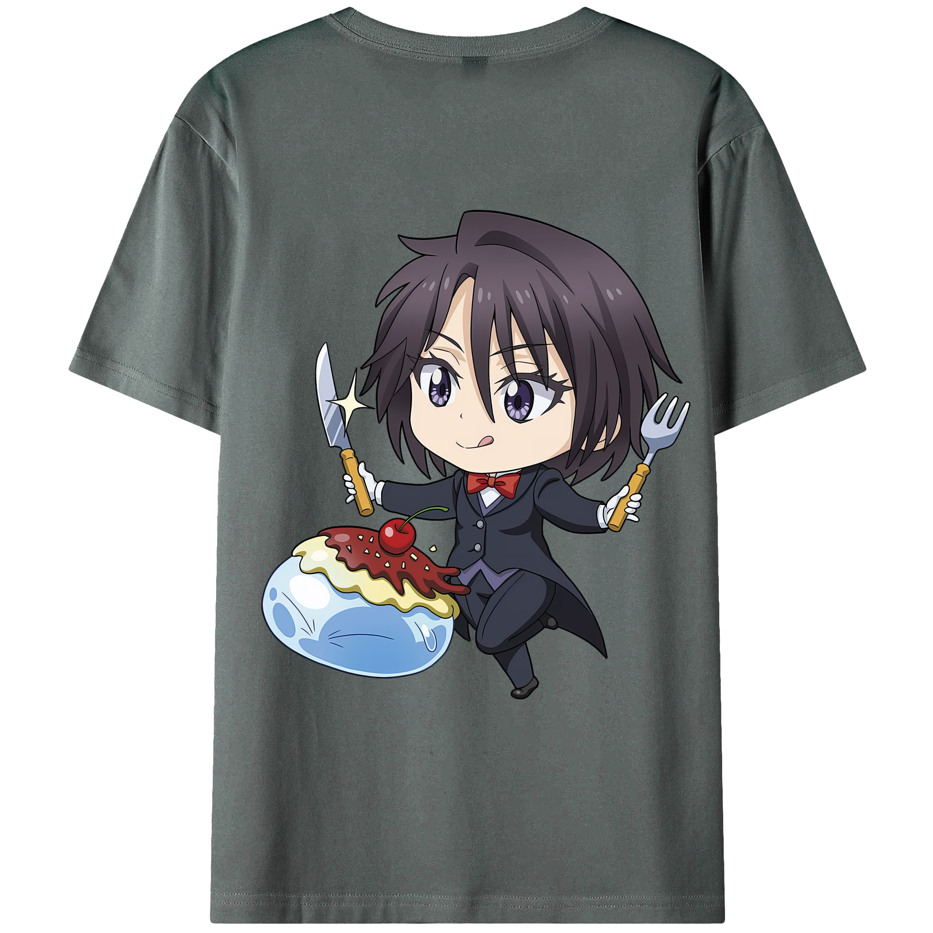 （画像用） 転スラ Regarding Reincarnated to Slime 綿100％半袖Tシャツ（背面プリント）